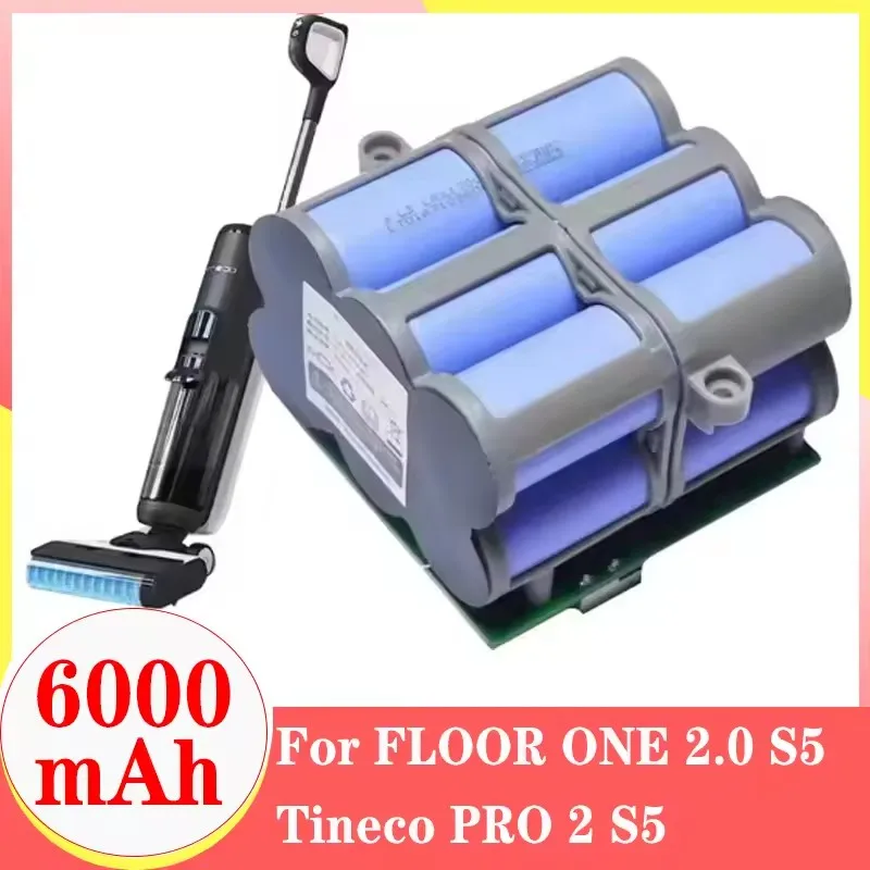 New 21.6V 4000mAh Replacement Battery For Tineco FLOOR ONE 2.0 S5 PRO 2 S5 Smart S5 Steam Floor Scrubber Accessories Parts