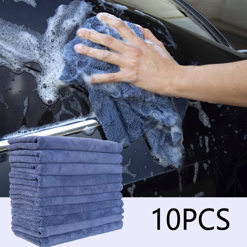 

10pcs Professional Microfiber Towels 23.62x11.81inch Soft And Highly Absorbent For Car Washing And Automatic Drying Details