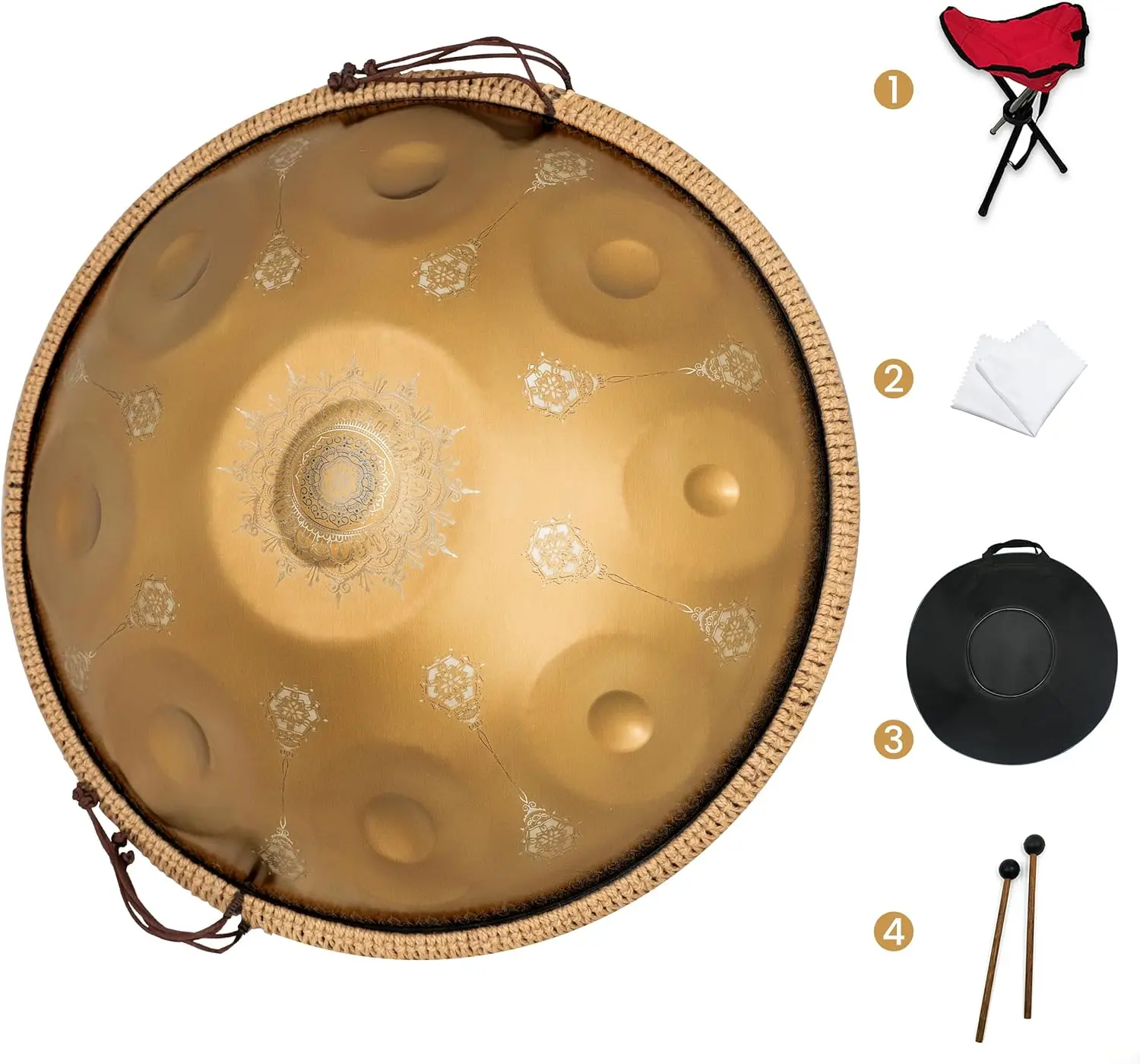 

Handpan 9 Notes 440 Гц D Маленькая шкала Handpan барабан 22 дюйма с подарочным набором