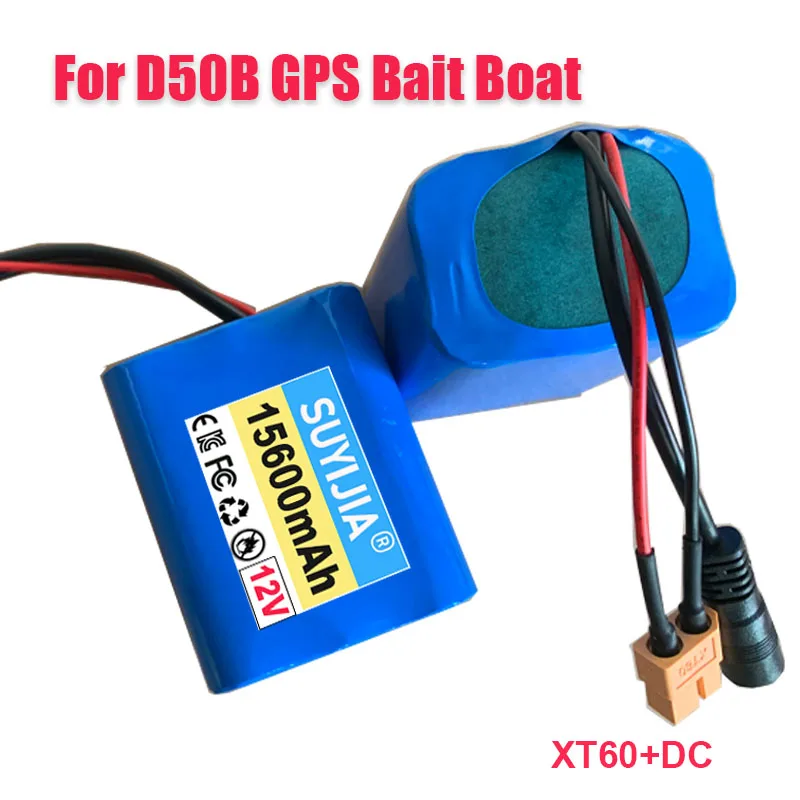 18650 Lithium Battery Pack 12V 15600mAh for Elevator Intercom Video Doorbell Emergency Light Emergency D50B GPS Bait Boat