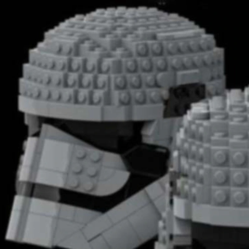 689PCS Elite Trooper Helmet MOC Model Custom Building Blocks Assembly Educational Toy Birthday Gift For Boys Collection Display view 4