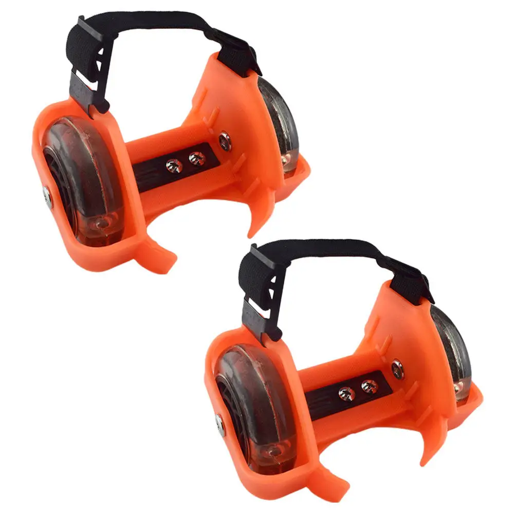 

1 Pair Adjustable Glowing Heel Wheel Roller Shoe Portable Skating Shoe Sliding Playing Accessory Outdoor Equipment