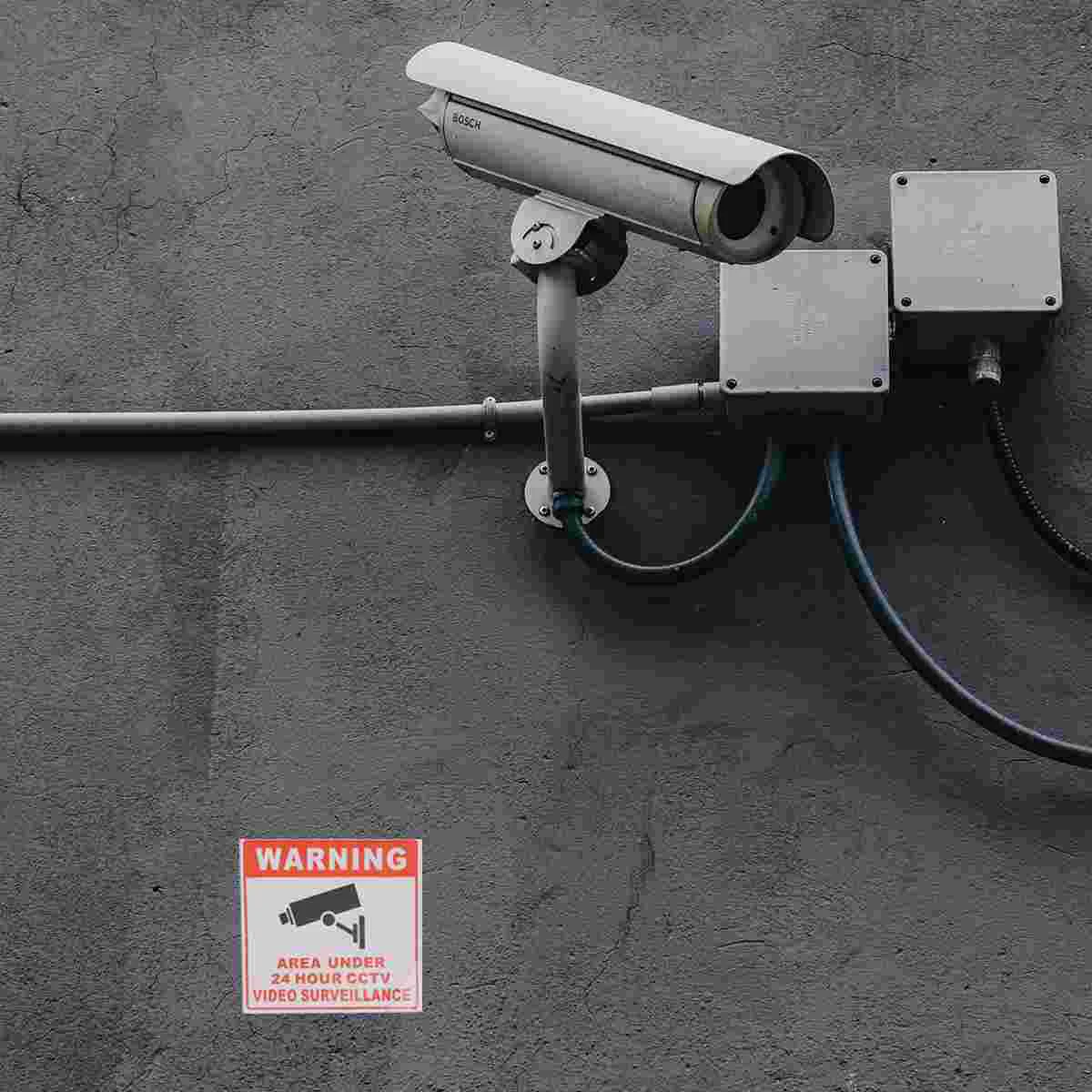 20 Pcs Emblems Security Sticker Sign The Television CCTV Camera 24 Hour Video Security