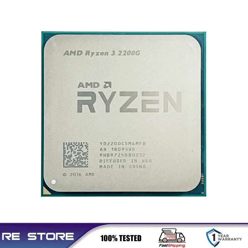 AMD Ryzen 3 R3 2200G 3.5GHz 4-Core 4-Thread cpu processor LGA AM4