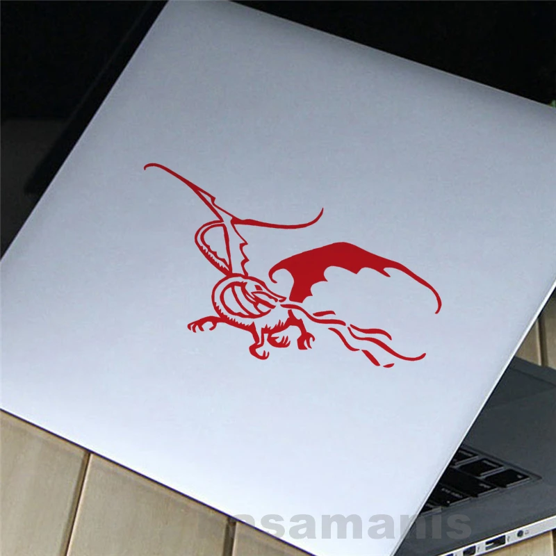 Middle Earth Dragon Vinyl Sticker Car Window Bumper Decor, Tolkien LOTR Smaug Laptop Decals for MacBook Air/Pro Decoration