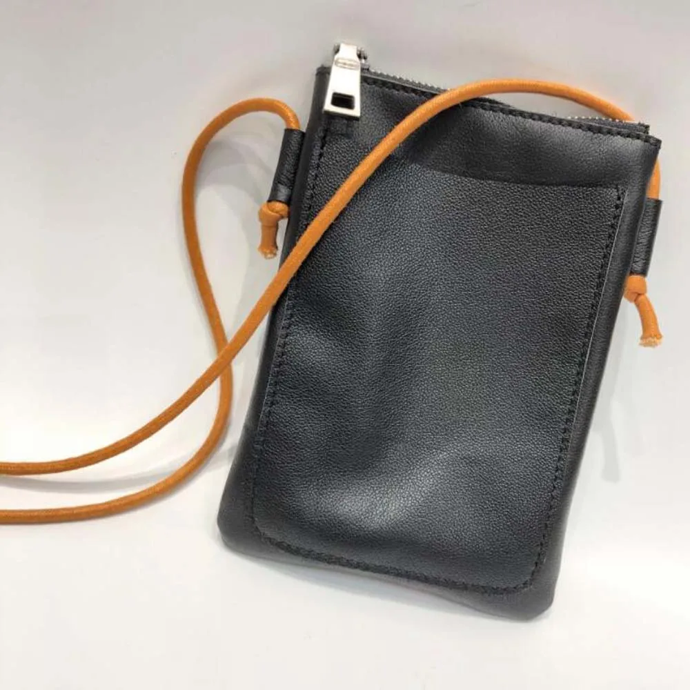 Small Genuine Leather Phone Purse Bag 100% Cowhide Leather Shoulder Bag Mini Women Crossbody Multi Purpose Trendy Purse