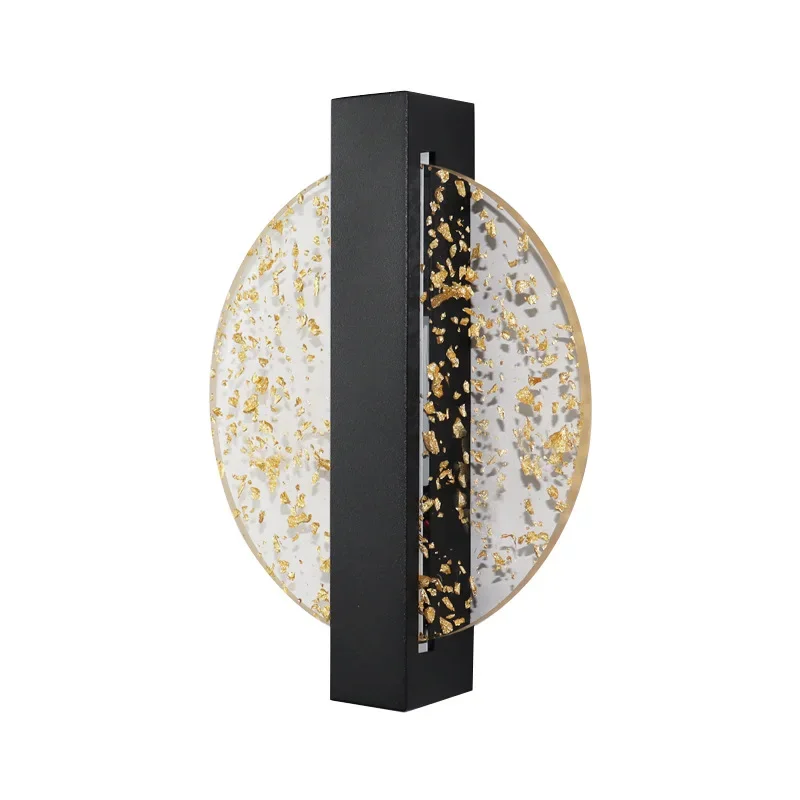 

Light luxury acrylic wall lamp Nordic living room TV background wall lamp indoor corridor bedroom lamp three-color dimming