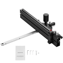 SucceBuy Precision Miter Gauge Standard Slot 3/4'' x 3/8'' Aluminum Alloy Table Saw 24/18/19-35 in Grating 15 Angle Stops DIY