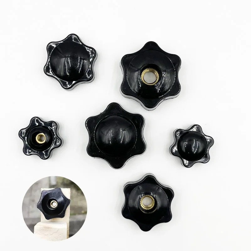 Tuerca de estrella de rosca, perilla de sujeción Manual de baquelita, M4, M5, M8, M10, M12