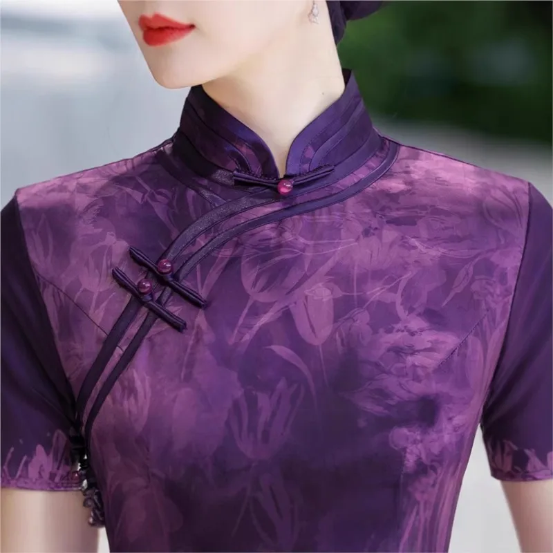 Chinesischer Wind Xi Mutter Hochzeit Cheongsam senden Testkleid