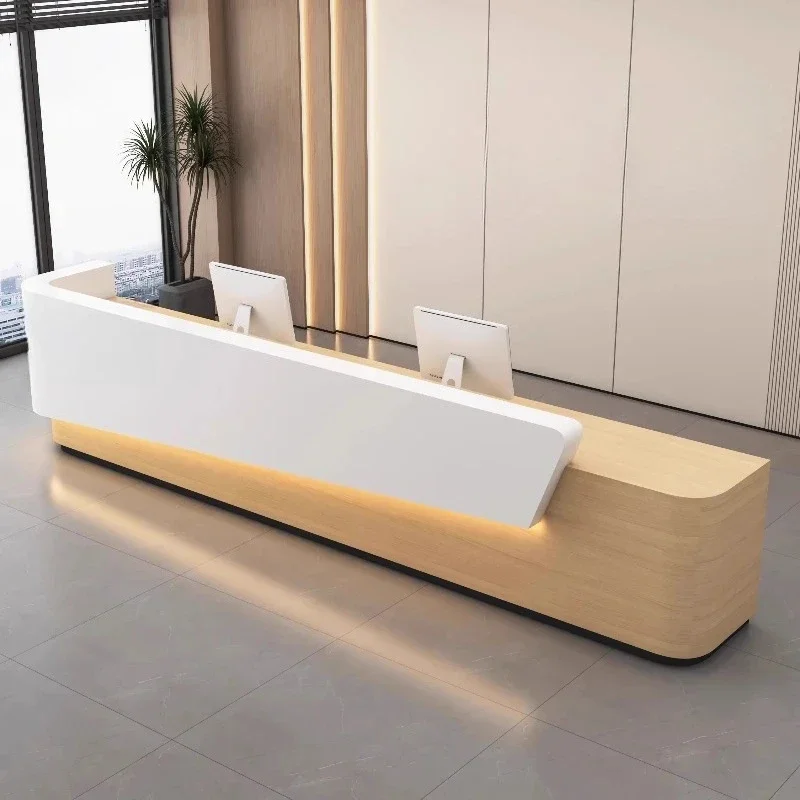 مكتب استقبال الشركة عرض صالون تجميل عالي الجودة مكاتب عملاء فاخرة تصميم حديث للكبار أثاث Escrivaninha #2