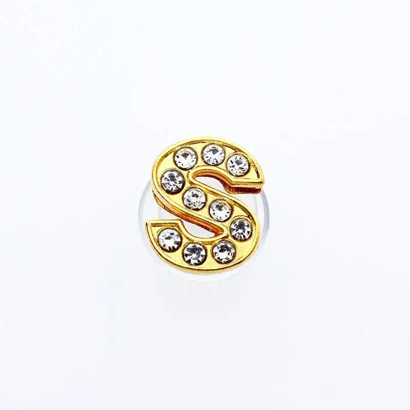 1 Stuks Gouden Letters Metalen Schoen Charmes Kristal Diamant Legering Bedels Schoenen Accessoires Gesp Hoge Kwaliteit Schoenen Decoratie