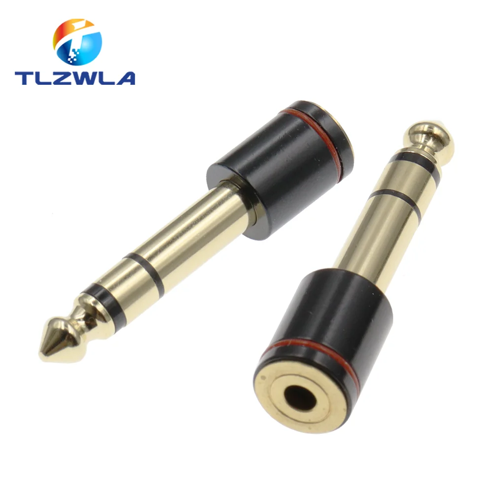 3.5MM Female Socket Turn 6.35MM Plug Mono Channel/Stereo 6.35MM Female Socket To 3.5MM Audio Plug Headphone Microphone Connector