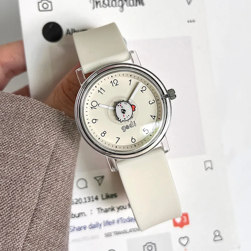 Women's Candy Color Silicone High-value Fashion Student Watch Cartoon Disc Women's Gift Waterproof Watch