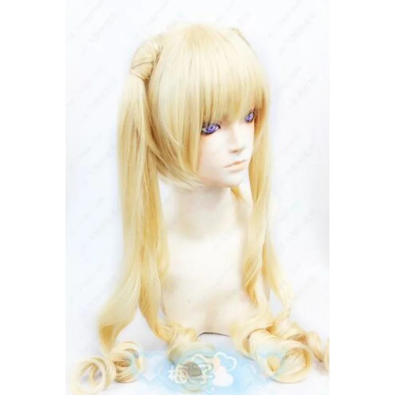 79 Carnival Tsukumo Long Wavy Ponytail Blond Cosplay Wig