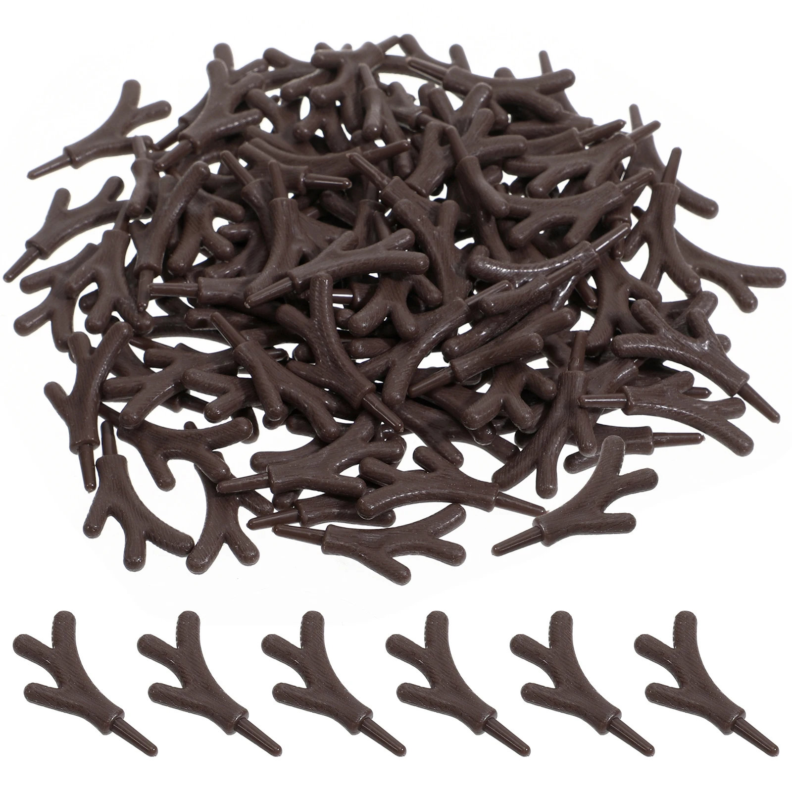 

100PCS Plastic Snowman Hand Accessories Durable Christmas Decorations Branch Antlers Craft Adornments Shop Hotel