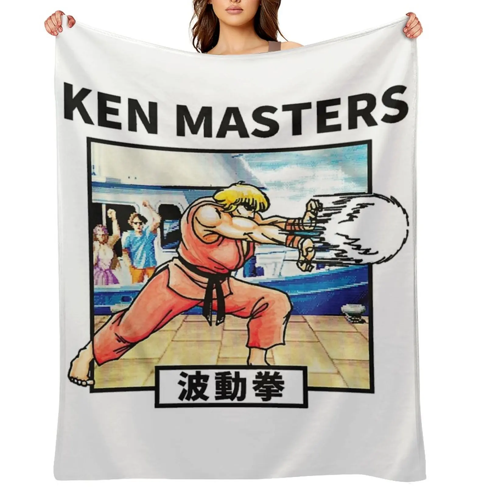 

Ken Masters Hadoken Throw Blanket Shaggy Flannel Thermals For Travel Hairys Blankets