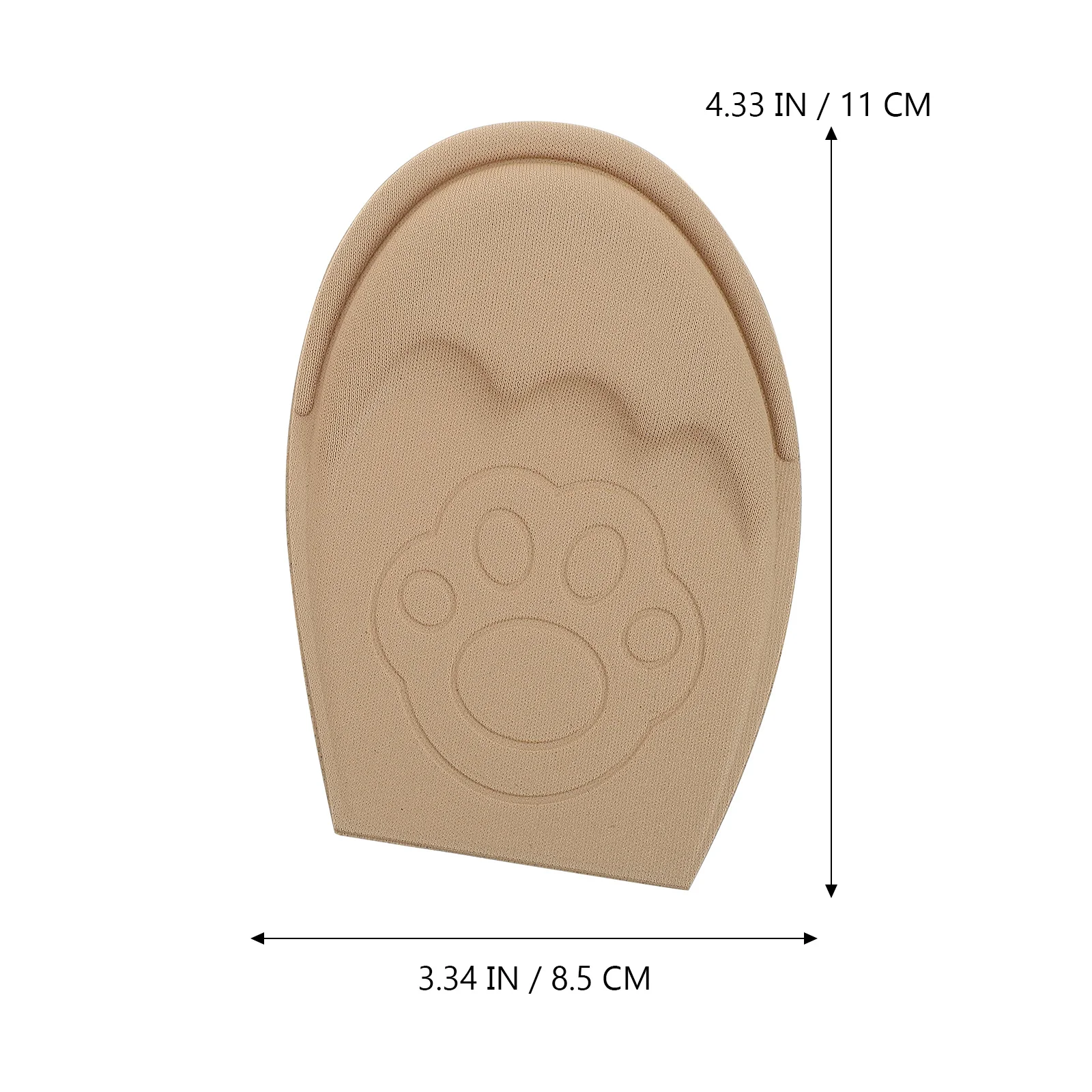 2Pairs Anti-Slip Forefoot Insert Metatarsal Cushion High Heel Pad Pain Relief Foot Cushion High Heel Insole Shoe Half Insole