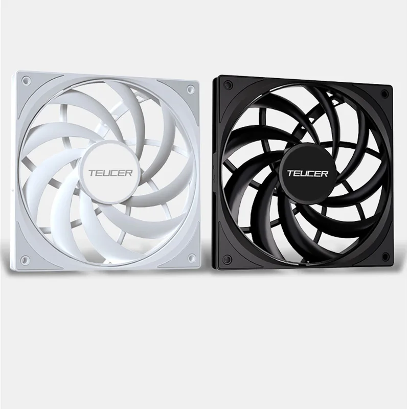 TEUCER F14015 SLIM 140mm PWM Slim Case Fan, 2100RPM High Airflow Quiet PC Cooling Fan Shock-Absorbing PC Fan for Compact Chassis - view 6