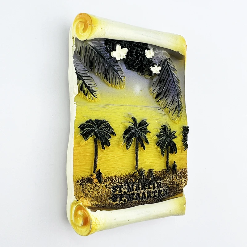 Caribbean Sea Saint-Martin Island Fridge Magnets Travelling Souvenirs Fridge Stickers Home Decor Wedding Gifts