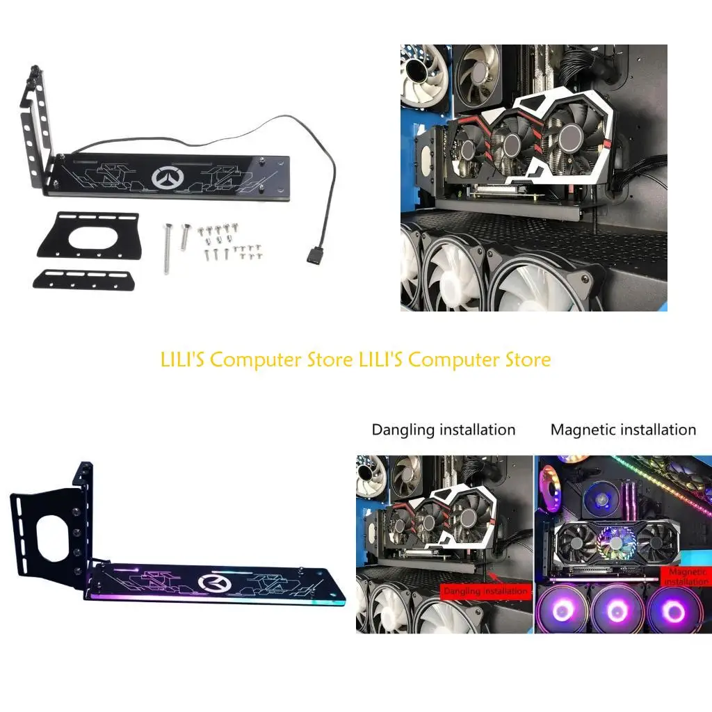 

A52B Vertically GPU Bracket Graphics Extension Vertical Install Holder Support RX