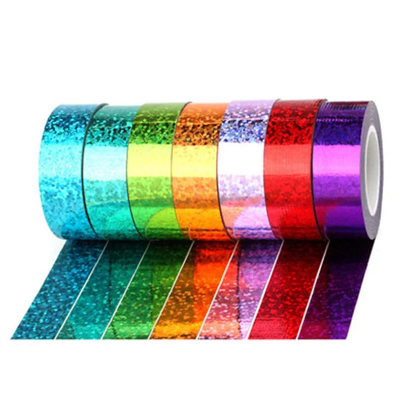 8PCS Masking Tape Rainbow Arts Home Office Decor Strong Viscosity 8 Colors Vibrant Easy Tear No Tape
