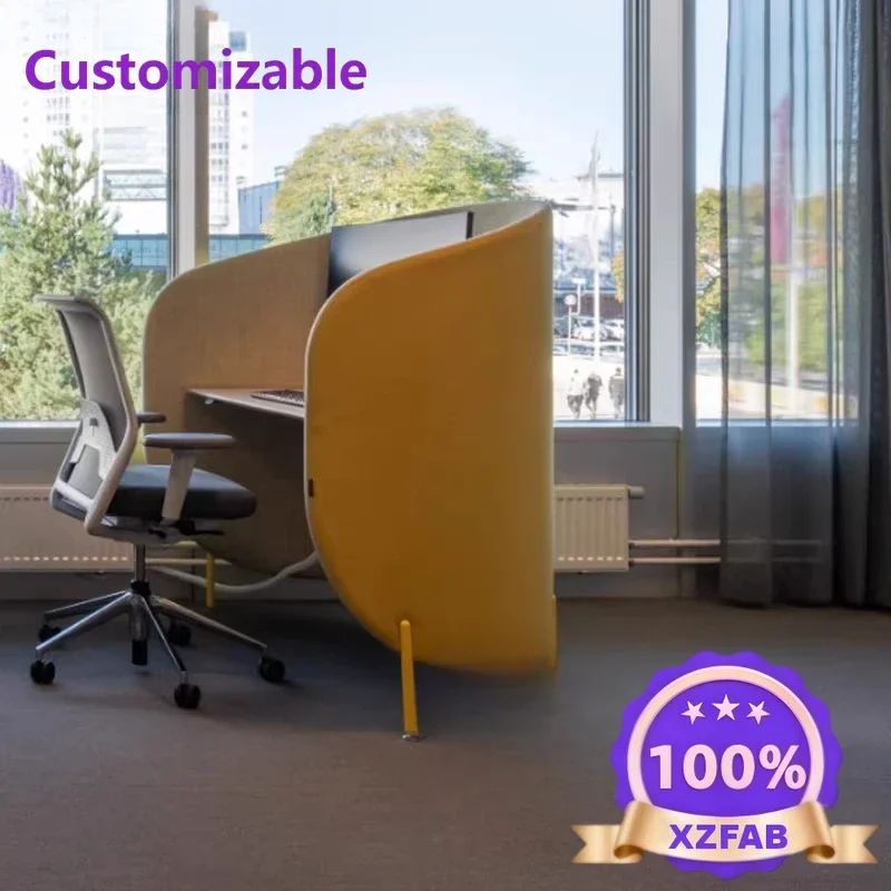 Factory Direct 2026 Designer soft bag fabric, office workstation private, semi-covered special-shaped surround, sharing personal