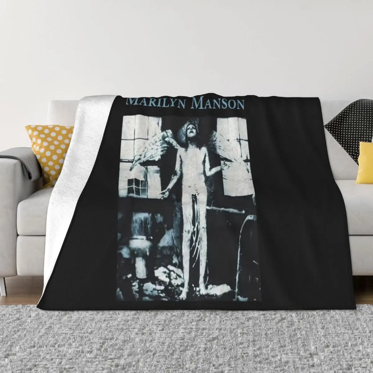 1996 Marilyn Manson Antichrist Superstar 2 Anime Bed Blankets Couple Blankets Winter Warm Blanket Throw Blanket