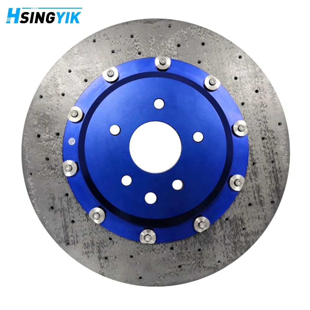 Auto Drilled Disk Carbon Ceramic Brake Disc Rotor Kit for Nissan GTR35 390MM