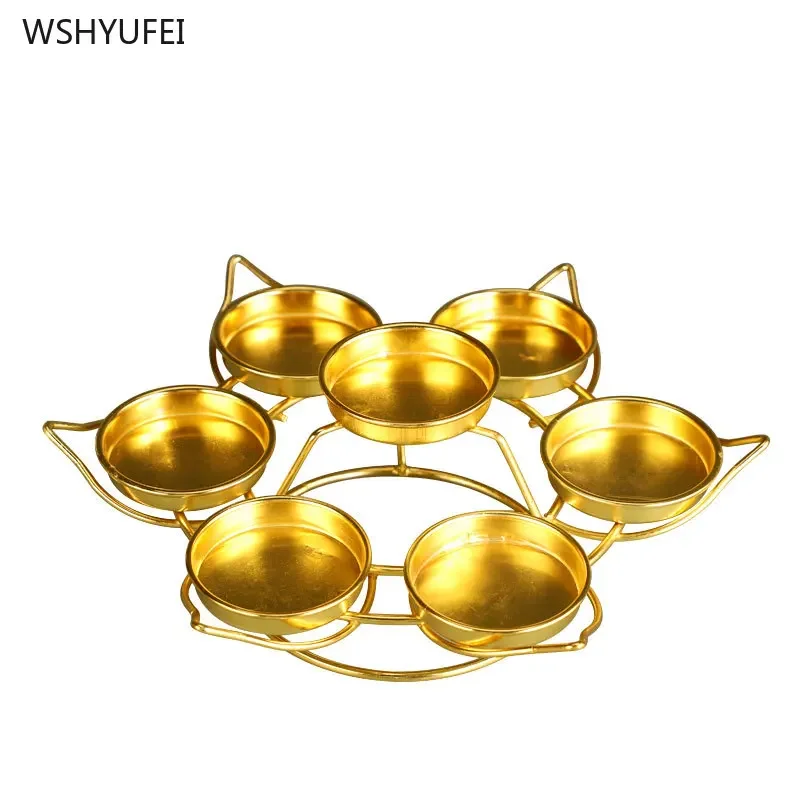 Alloy Butter Lamp Holder Buddhist Utensils Temple Sacrifice Pray for Auspiciousness Ensuring Safety Home Decoration Feng Shui