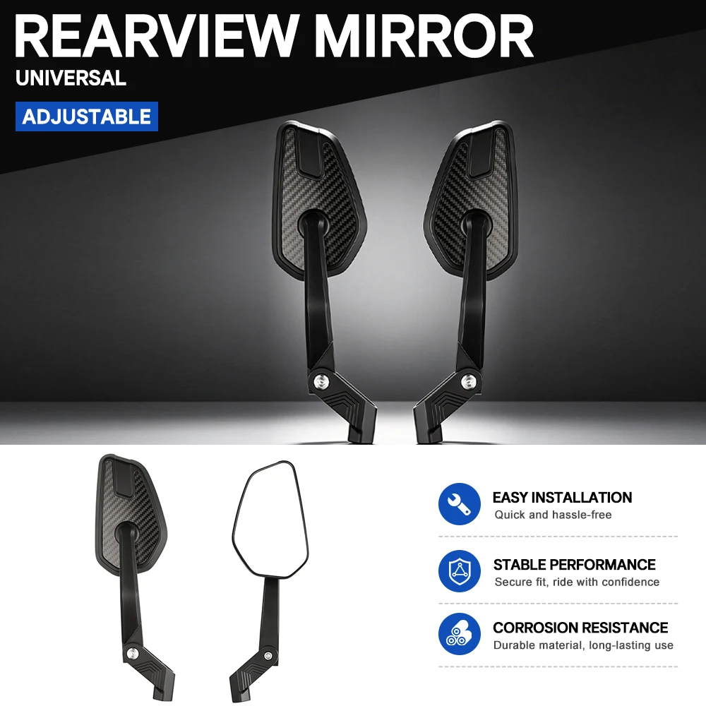 Motorcycle Rearview Side Mirrors Aluminum Mirrors Handlebar For Yamaha MT-07 MT07 MT-09 MT09 MT-10 MT10 Tracer 900 2020