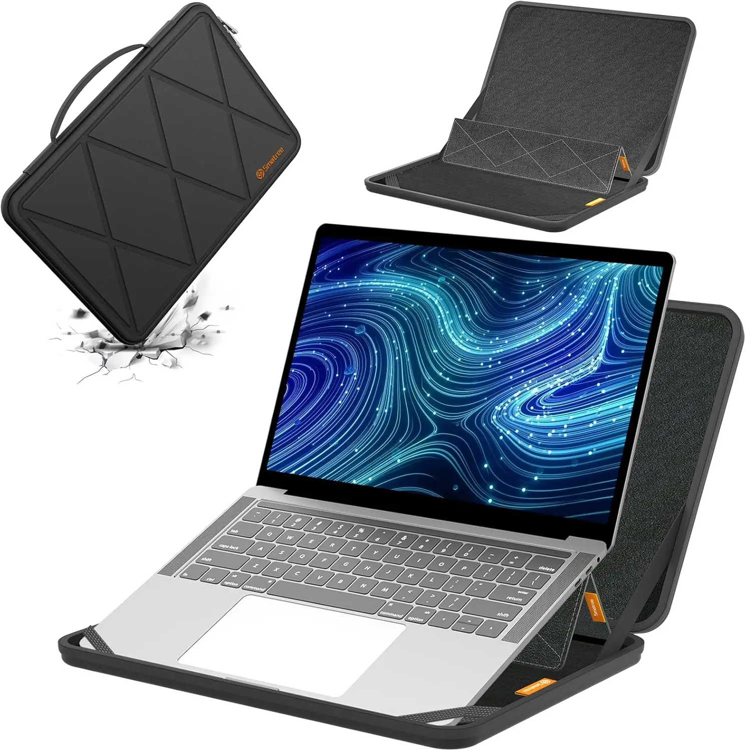 

Hard EVA Protective Sleeve Case with Stand Compatible for 14-inch DELL Latitude 7455 Copilot+PC/7450/7400/7410 Laptop Notebook