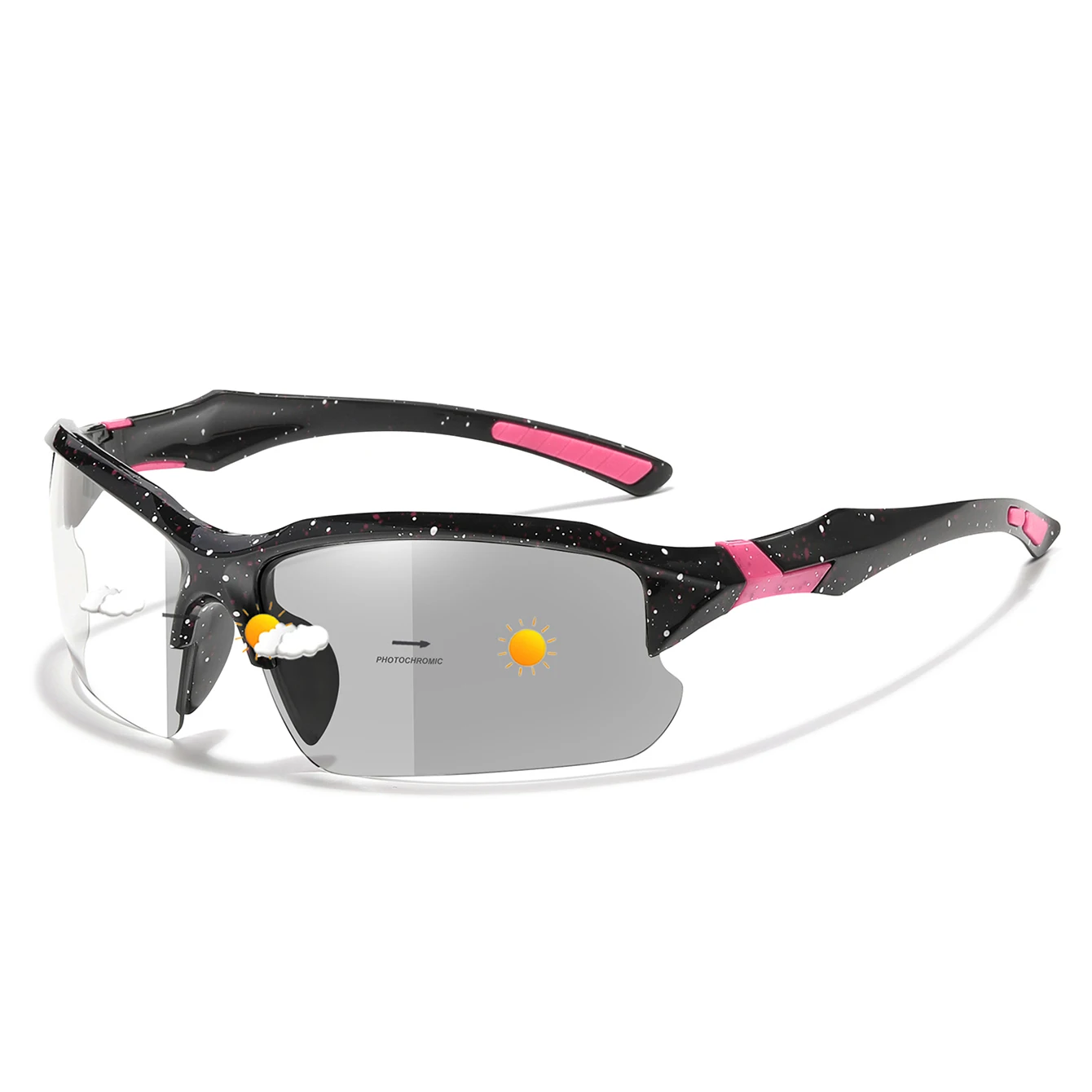 Meekleurende zonnebril voor heren Dames Outdoor Mtb Fietsen Hardloopbrillen Winddichte bril Oversize tinten