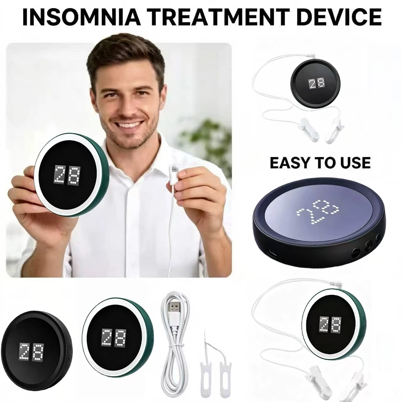 Anxiety Relief Sleep Aid TENS Ear Device Vagus Nerve Stimulator for Relaxation Pain Management Headache Stress Relief