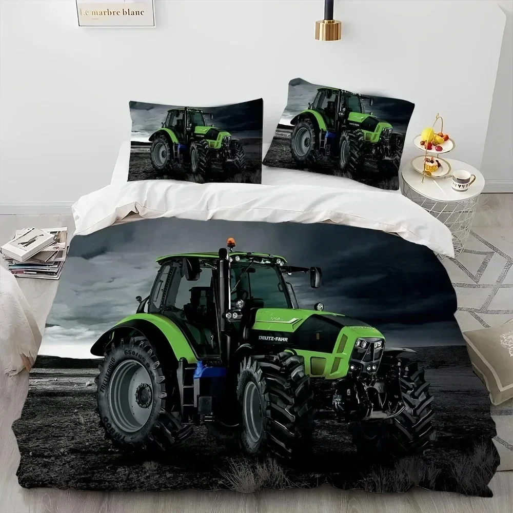 Car Tractor Truck Series Supplies Set Duvet Cover Set Bedding Sets Adults Bed With Pillowcases No Filling Luxury Birthday Gifts