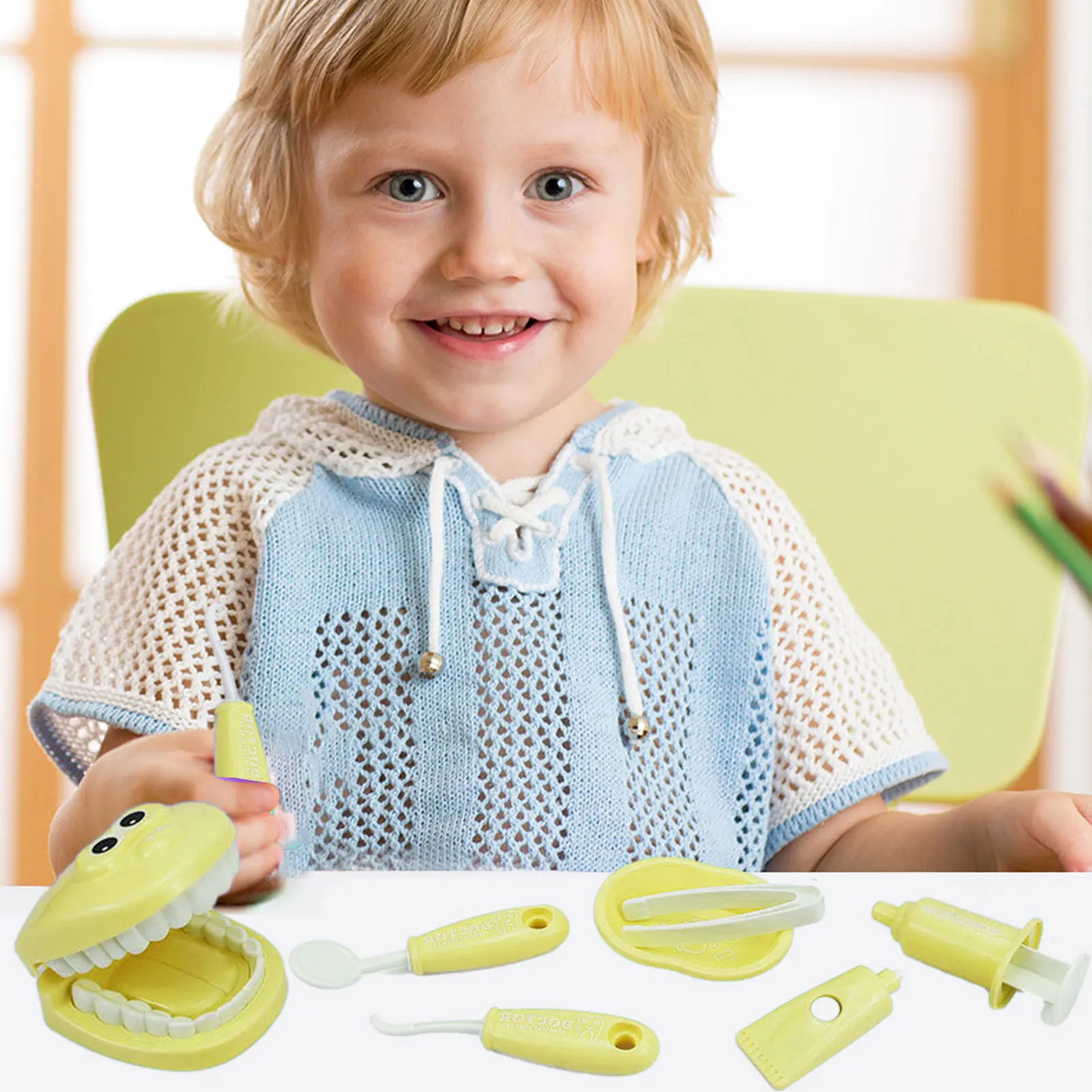 Ensemble de jeu de médecin dentaire pour les tout-petits, semblant de plante, jouets pour enfants, éducation précoce