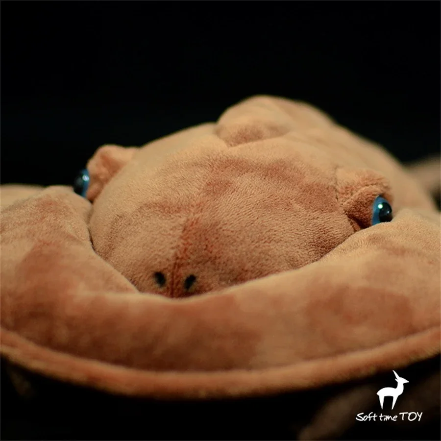 Realistic King Crab Plush Toy Lifelike Horseshoe Stuffed Animal Living Fossil Plushie Crab Simulation Soft Doll Collectors