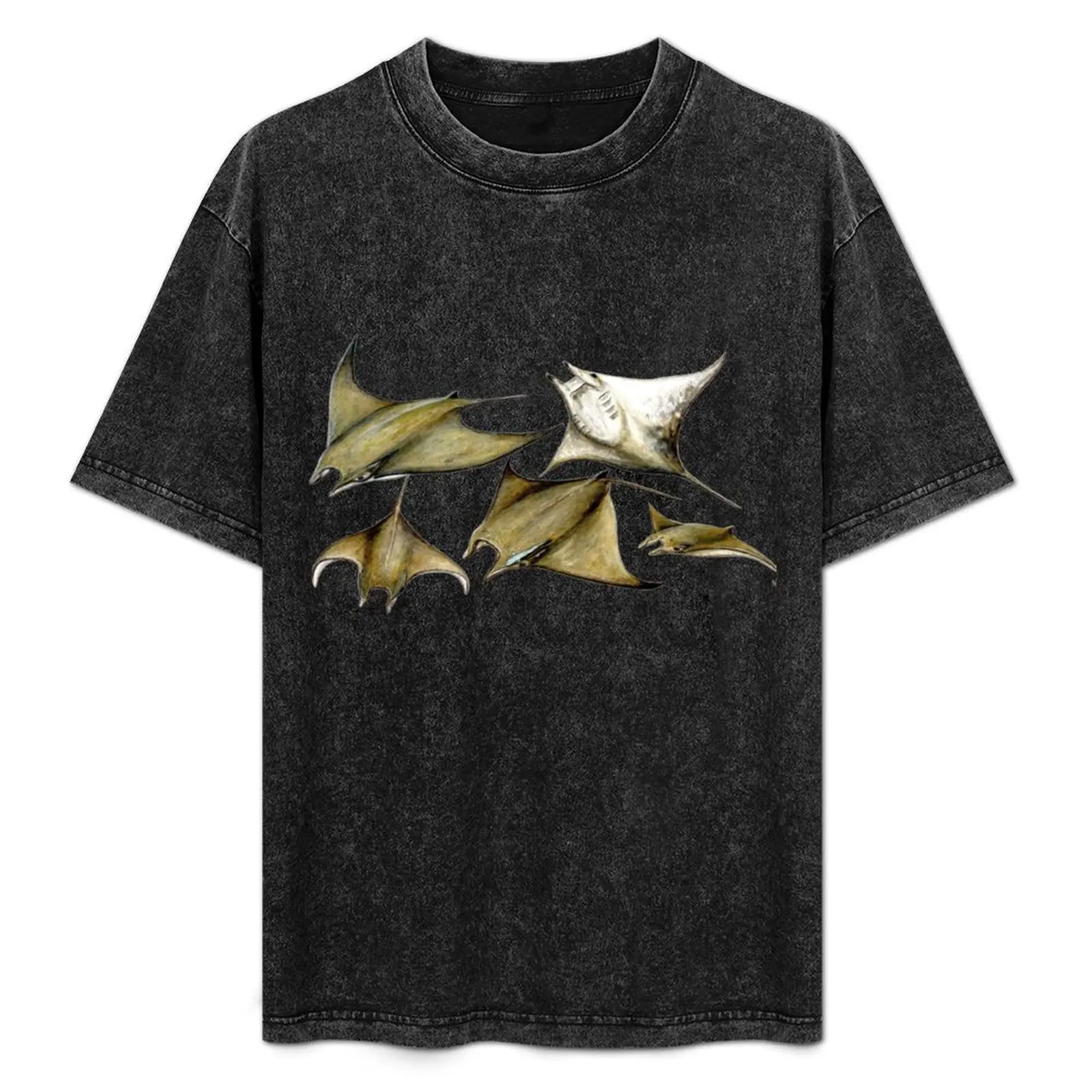 

Chilean devil manta ray (Mobula tarapacana) T-Shirt Urban Style Casual Short Sleeve Top