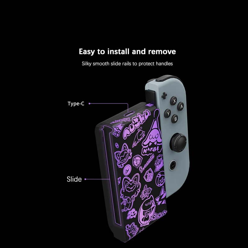FUNLAB Portable Wireless Charger For Nintendo Switch/OLED Joypad Controller With 7 LED/Overcharge Protection/Battery Indicators