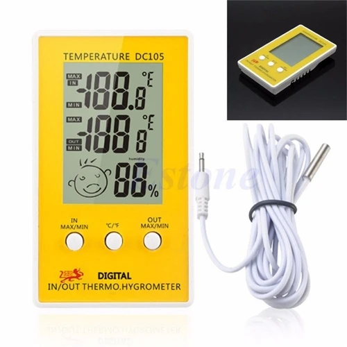 DC105 LCD Digital Thermometer Temperature Humidity Meter Hygrometer Indoor Outdoor Meteo Weather Station Diagnostic tool