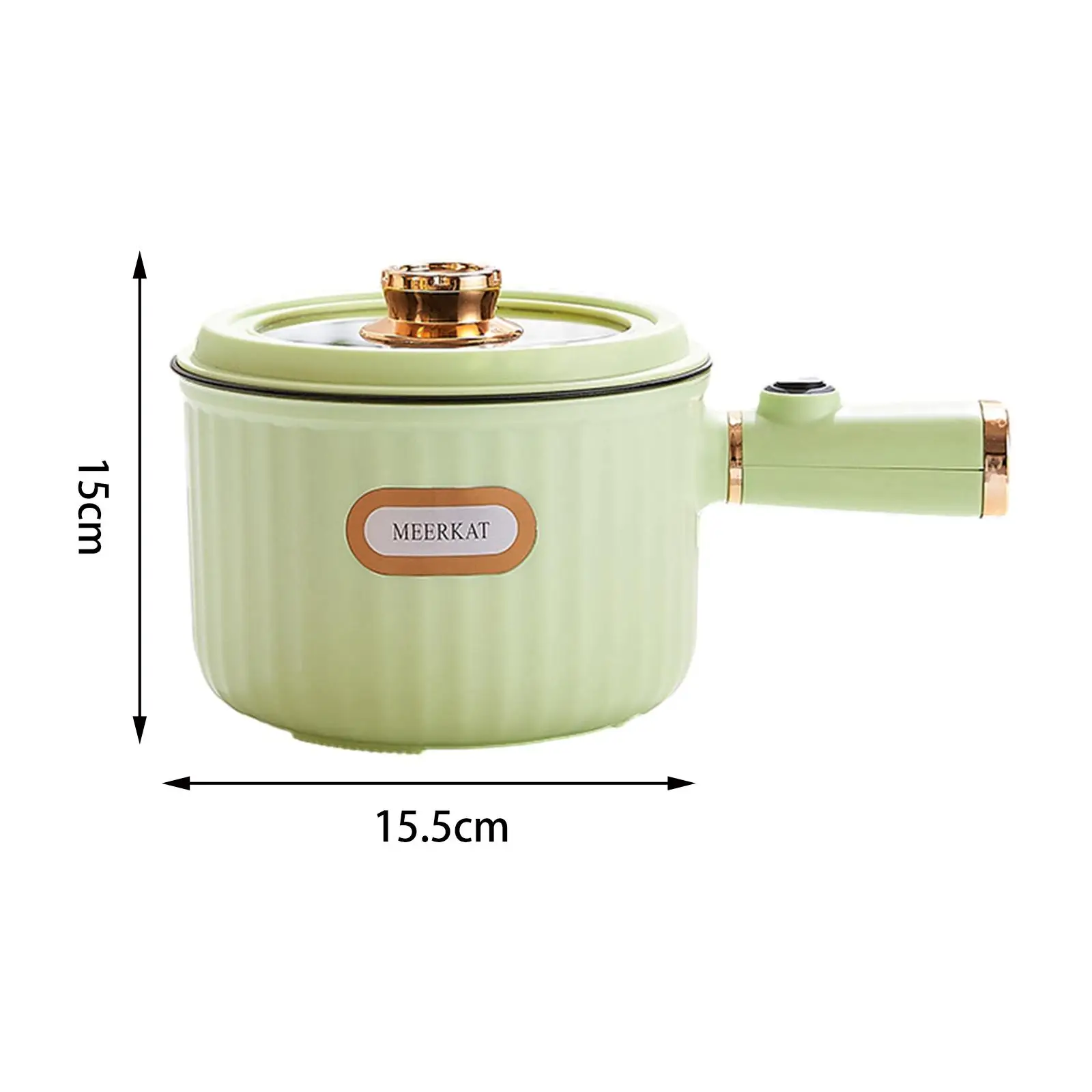 Electric Pots Nonstick Portable Multifunctional Dry 2 Gear 1.6L Electric Rice Cooker for Fry Ramen Steak Soup Oatmeal