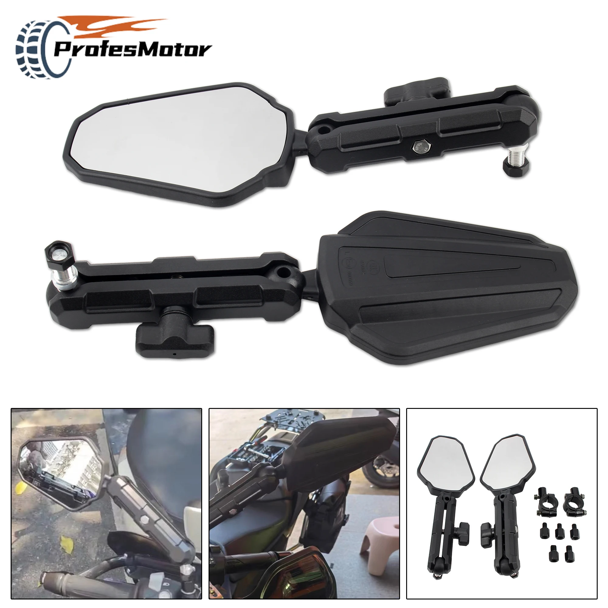 

For YAMAHA Motorcycle Rear View Mirrors Foldable Rear View TENERE 700 Tenere700 Adventure ADV For xt660z xt1200 Tracer 9 GT