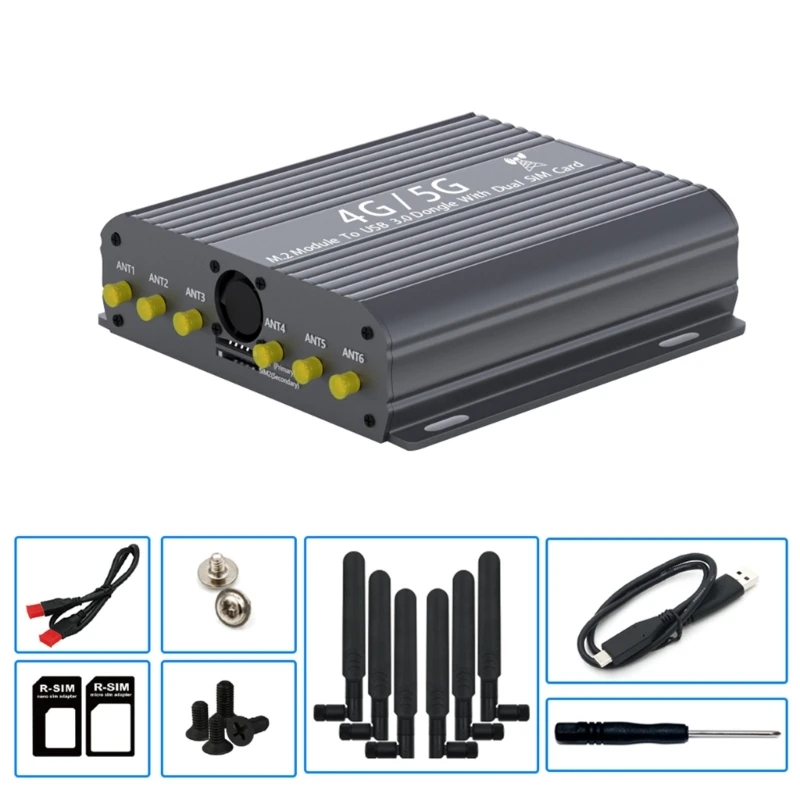 USB Adapter for NGFF(M.2) Modules Enhanced Functionality with Card Slot and Built in Cooling Fan