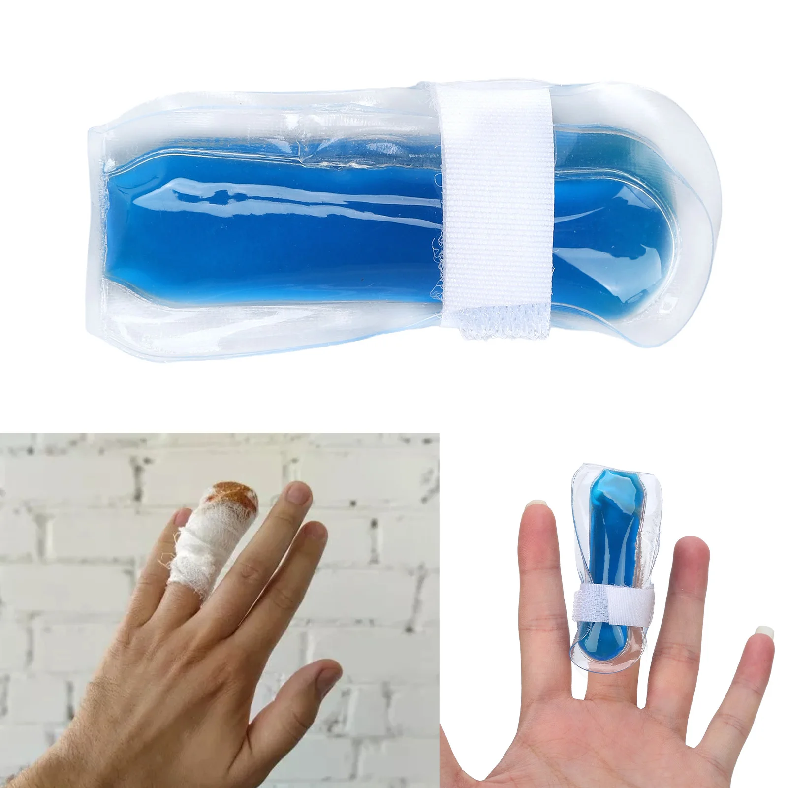 3.1in Length Finger Toe Ice Pack Hot Cold Therapy Lightweight Toe Tip Gel Ice Pack for Women Men Cold Compression Toe Ice Pack