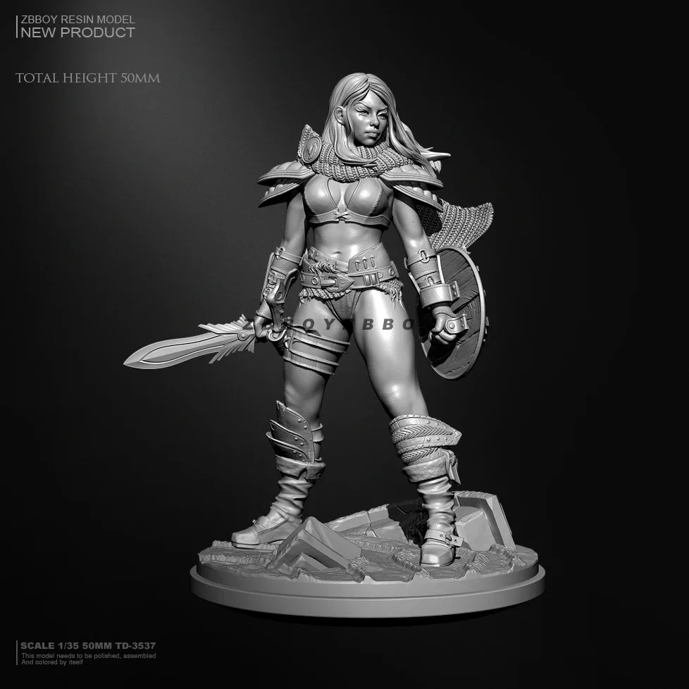 

50mm Resin model kits figure beauty colorless and self-assembled TD-3537