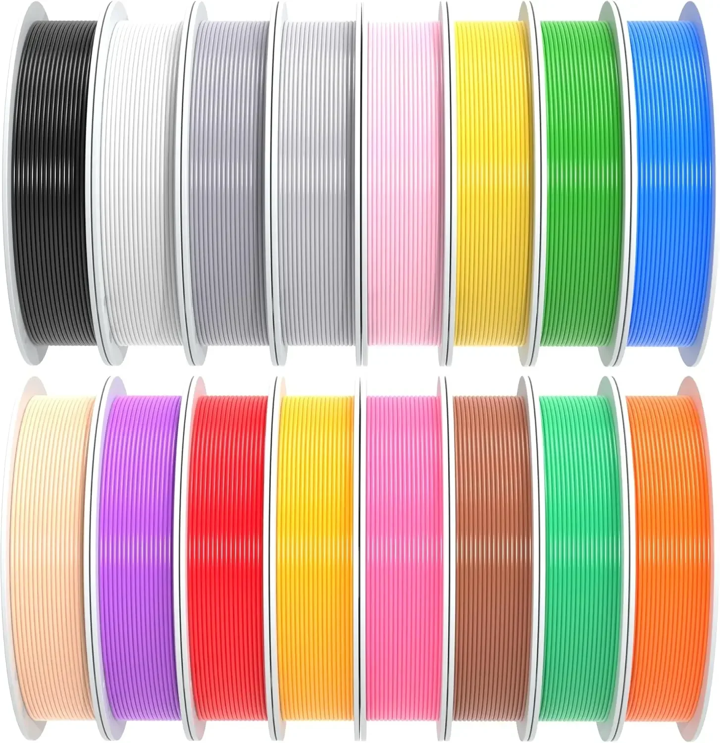 PETG Filament Bundle 1.75mm, 3D Printer Filament Dimensional Accuracy +/- 0.02mm, Individually Vacuum Packed, 250g per Spool, 16