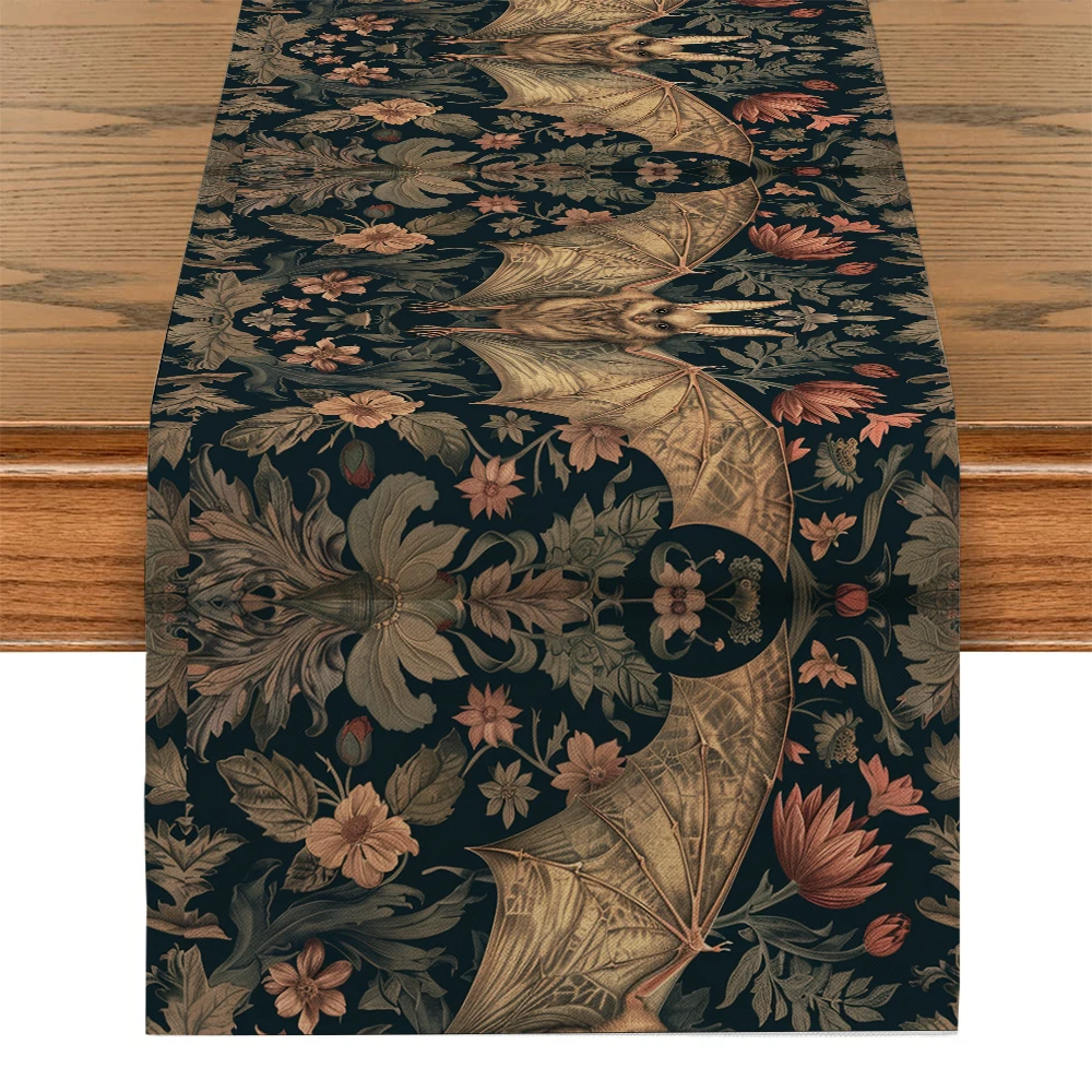 William Morris Plant Bat Table Runner Rustic Dining Table Decorations Table Runners for Wedding Party Coffee  Hotel Home Decor