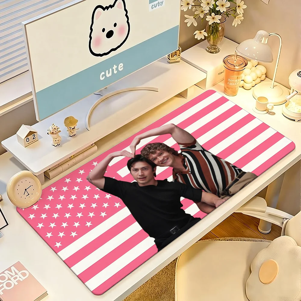 Popular TV Heated Rivalry Shane and Ilya Mouse Pad Large Non-Slip Stitched Edge Keyboard Pad for Gaming Daily Office