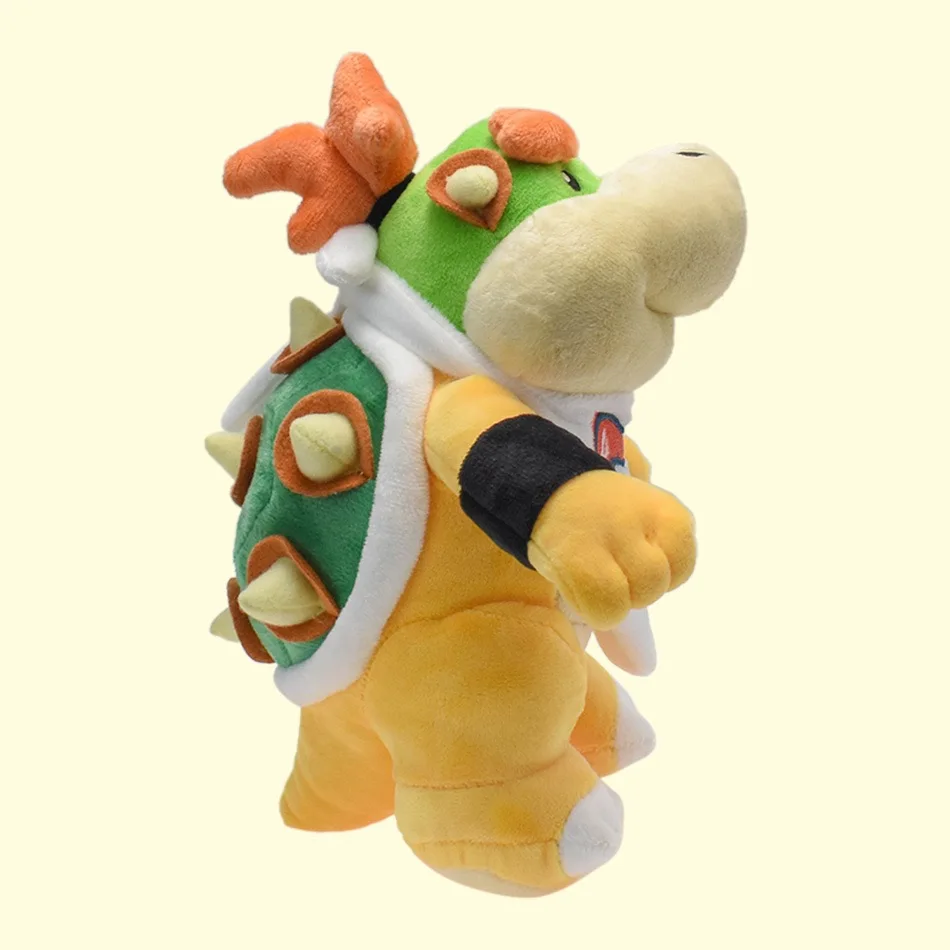 Super Mario Bowser Jr. Plush 21cm Standing Stuffed Toy with Scarf Cute Nintendo Game Character Collectible Doll view 3