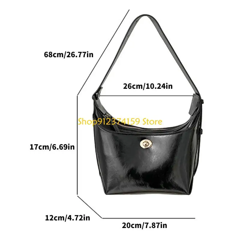 

G5AE Shoulder Bag Clutch Purse Pu Leather Slings Purse Handbag Trendy Underarm Bag